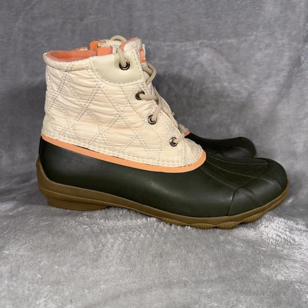 Sperry Syren Gulf Quilted Nylon‎ Pop Duck Boot Women's Microfleece Lined Size 10
